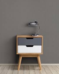 Chevet Scandinave 2 Tiroirs Anael Bois Massif Table De Chevet Bois Table De Chevet Meuble A Fabriquer Soi Meme