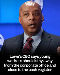 Lowe's CEO Marvin Ellison said careers in skilled trades and  customer-facing roles could help workers remain relevant in the age of AI.  (Credit: Reuters) #lowes #careers #ai