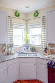 Kitchen Window Treatments Love Your Abode Kitchen Window Treatments Kitchen Sink Window Corner Sink Kitchen