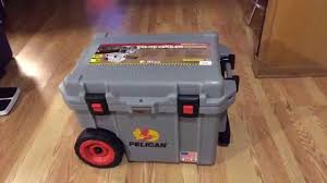 This 45 qt pelican progear cooler with 2 insulation is made from a lightweight and durable polyethylene plastic material. Pelican Elite 45q Pro Gear Rolling Cooler Unboxing Review Better Than A Yeti Youtube