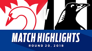 Enjoy the match between sydney swans and collingwood taking place at australia on may 14th sydney swans match today. Sydney V Collingwood Highlights Round 20 2018 Afl Youtube