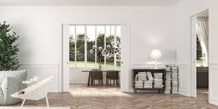 Porte Coulissante Extension Salon Lumiere Blanc Epure Moderne Porte Camouflee Porte Coulissante Galandage Porte Coulissante