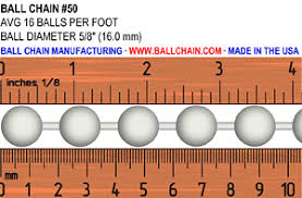 Ball Chain Sizes Bead Chain Sizes Size Chart