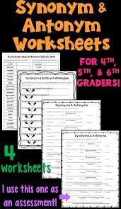 Synonyms And Antonyms Worksheet Packet These 4 Worksheets Focus On Generating Synonyms And Antonyms As Well Synonyms And Antonyms Antonyms Worksheet Antonyms
