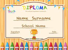 Keep reading to discover some of my favorite ideas, crafts, and get a free printable preschool graduation certificate too! Free Printable Colorful Kids Diploma Certificate Template Pdf Ø¨Ø§Ù„Ø¹Ø±Ø¨ÙŠ Ù†ØªØ¹Ù„Ù…