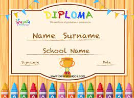 Prepare a preschool graduation certificate free printable before releasing your students. Free Printable Colorful Kids Diploma Certificate Template Pdf Ø¨Ø§Ù„Ø¹Ø±Ø¨ÙŠ Ù†ØªØ¹Ù„Ù…