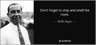 Stop and smell the flowers quotes. Walter Hagen Quote Don T Forget To Stop And Smell The Roses