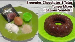 250 g cokelat masak pekat. Brownies Chocolatos 1 Telur Takaran Sendok Youtube