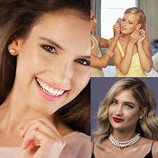 Ozmw orecchini di perle Orecchini classici di perle per donne e ragazze