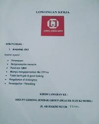 Ada perusahaan yang sedang membuka kesempatan lowongan kerja pt nipress, tbk, staf administrasi, project procurement, mpm young talent program dan banyak lagi melalui indeed.com. Kabar Comal Loker Ni Buat Kaum Wanita Monggo Facebook