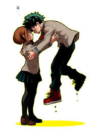 Ochaco finishes the obstacle race. Boku No Hero Academia Midoriya Izuku Ochako Uraraka Boku No Hero Academia My Hero Academia Deku X Uraraka