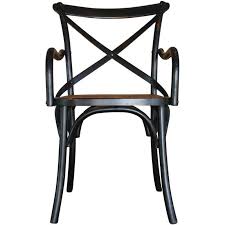 Provincial Carver Cross Back Dining Chair In Black Cross Back Dining Chairs Dining Chairs Chair
