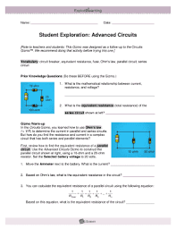 Learn the function of fuses as a safety device. Student Exploration Advanced Circuits Fill Online Printable Fillable Blank Pdffiller