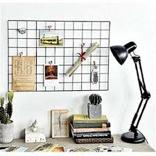 Wuzilin 2pcs Upgrade Wandgitter Schwarz Regal Diy Eisen Gitter Der Fotowand Dekoration Pinnwand Foto An Der Memoboard Hangen In Der Familie Kuche Buro Und So Gitter Pinnwand Wandgitter Gitterwand