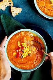 Zesty Red Lentil Tomato Soup Recipe Red Lentil Vegetarian Recipes Recipes