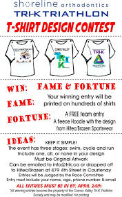 Total number of found competitions: T Shirt Creation Contect Shoreline Orthodontics Tri K Triathlon