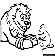 Make a fun coloring book out of family photos wi. The Lion And The Mouse Online Coloring Page