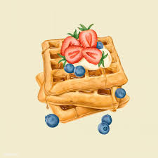 Hand Drawn Stacked Waffles With Berries Mockup Free Image By Rawpixel Com Noon Cute Food Drawings Food Sketch Sweet Drawings