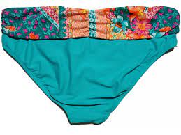 Amerex Into The Bleu Swimwear Hipster Bikini Bottom Floral Multicolor Blue Vingence