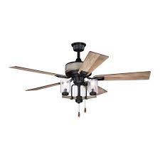 So many people prefer to put a ceiling fan with led light in their homes. Patriot Lighting Elegant Home Brooklyn 52 Black With Faux Wood Indoor Led Ceiling Fan At Menards