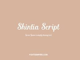 Shintia script is highly legible script typeface, get touch of a bold, classic and fun vintage script font, with almost 215 glyphs and contain with opentype features. Shintia Script Font Download Fonts Empire