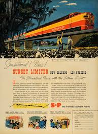 1950 Ad Sunset Limited Southern Pacific Train Railway Original Adver In 2020 Train Vintage Train Train Posters