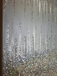 Original Silver Waterfall Abstract Glitter Art Set Made To Order In 2021 Glitter Art Glitter Wall Art Glitter Wall