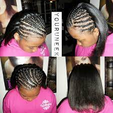 Relax Hair With Have Braids In The Front Little Girl Hairstyles Girl Hairstyles Relaxed Hair