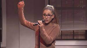 See more ideas about ariana grande, ariana, ariana g. Ariana Grande Channels Britney Spears Rihanna And Celine Dion As A Tidal Intern On Saturday Night Live Entertainment Tonight