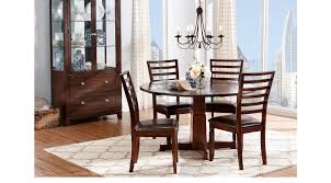 4.6 out of 5 stars. Riverdale Cherry 5 Pc Round Dining Room Ladder Back Chairs Transitional