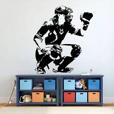 With our help, you can transform a boy's room into a large castle besieged by a fearsome dragon, the deck of a salty pirate ship, or even the surface of some strange planet in the middle of outer space. Wall Vinyl Decal Home Decor Art Sticker Baseball Catcher Player Sports Sportsman Boy Teenager Customized Boys Name Mural Unique Design 2432 Home Decor Wall Decor Vadel Com