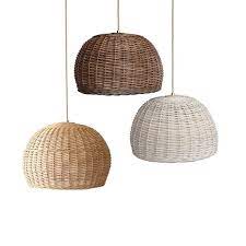 Rattan Basket Light Bamboo Ceiling Lamp Wood Chandelier Wicker Etsy Rustic Pendant Lighting Rattan Pendant Light Wood Ceiling Lamp