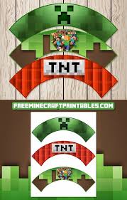 Free Printable Minecraft Cupcake Wrappers Minecraft Cupcakes Minecraft Printables Minecraft Party Printables