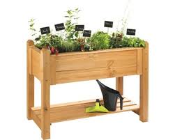 Hochbeet Auf Stelzen Premium 113x59x84 5 Cm Honig Bei Hornbach Kaufen Hochbeet Auf Stelzen Hochbeet Balkon Selber Bauen