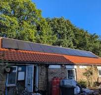 I did the corrugated sheets under the solar panels pantile ...
