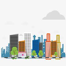 Panorama city building houses with shops: Cartoon City Cartoon Urban City Png And Vector With Transparent Background For Free Download City Cartoon City Vector City Background