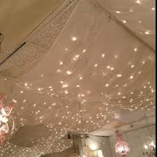Eyely provide the best guide to you find the perfect ceiling light to complement your home decor. More Tule And Christmas Lights Diy Canopy Canopy Bedroom Fabric Ceiling