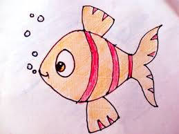 Drawing How To Draw Fish And Colour For Kids Art Fish Drawings Easy Drawings Fish Drawing For Kids Neon fish paintstorm + photoshop drawing process. to draw fish and colour for kids art