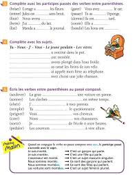Conjugue le verbe attendons au passé composé de l'indicatif : Le Passe Compose Exercices Club De Francais Fle Facebook
