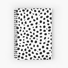 Black And White Cheetah Photo Black And White Seamless Cheetah Spots Spiral Notebook By Looly Elzayat In 2020 Pattern Notebooks Black And White Cute Notebooks