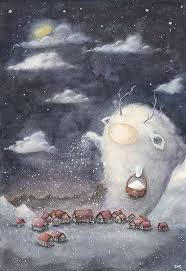 Winter Paintingprint To Kids Roomwatercolor Spiritchristmas Etsy Winter Art Art Interesting Art