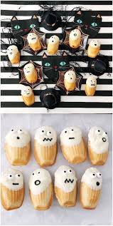 Easy Ghost Madeleine Cookies Madeleine Cookie Halloween Baking Halloween Treats