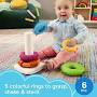 Fisher-Price Sensory Rock-A-Stack Roly-Poly Stacking Toy With Fine Motor Activities For Babies from www.walmart.com