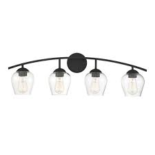 You can hang it on the ceiling firmly to prevent the lamp from falling and causing it to break. Trade Winds 4 Light Bathroom Vanity Light In Matte Black
