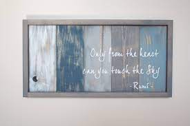 Rumi Quote Art Inspirational Quote Pallet Wood Art Etsy In 2020 Wood Pallet Art Reclaimed Wood Wall Art Wood Frame Sign