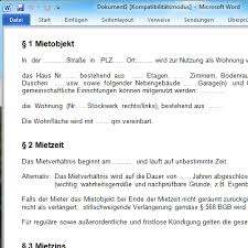 Kostenloser untermietvertrag / zwischenmietvertrag für deutschland. Vorlage Fur Mietvertrag Die 3 Besten Downloads Chip