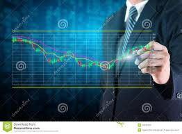 Businessman Analyze Stock Market Charts Stock Illustration