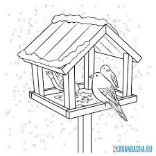 For boys and girls, kids and adults, teenagers and toddlers, preschoolers and older kids at school. Winter Winter Birds And Birdhouse Coloring Page For Kids To Print