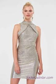 2021 Abiye Elbise Modelleri Gold Kisa Omuzlar Acik Yakali Elbise Modelleri Elbise The Dress