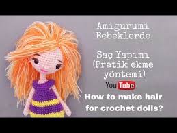 Amigurumi Bebeklerde Sac Ekimi Klasik Sac Ekme Yontemi Amigurumi Videosu Youtube Bebek Saclari Amigurumi Sac